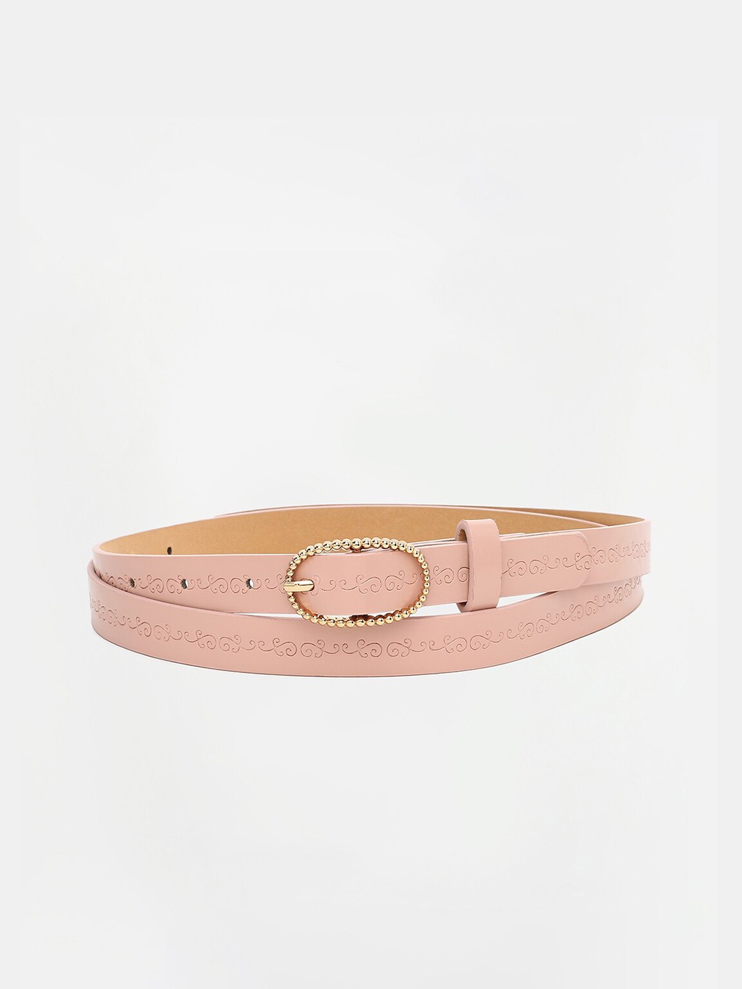 

Ginger by Lifestyle Women Pink Textured Belt