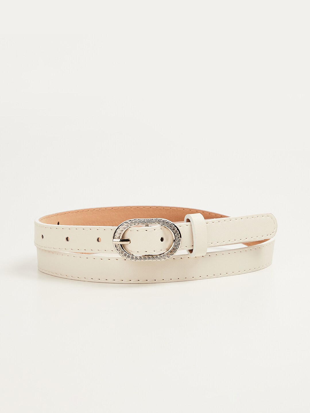 

Ginger by Lifestyle Women White Solid Belt