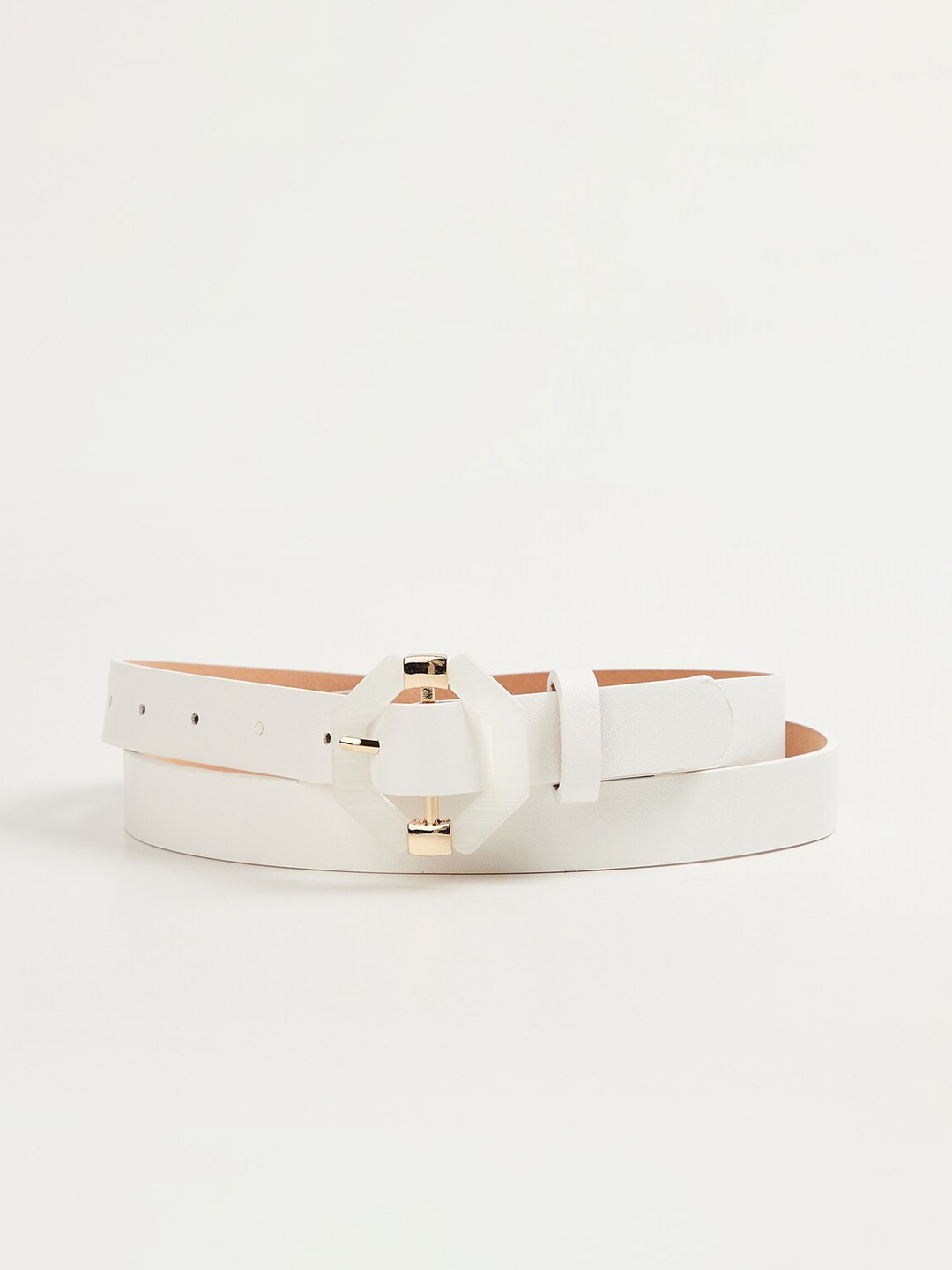 

Ginger by Lifestyle Women White Solid Belt