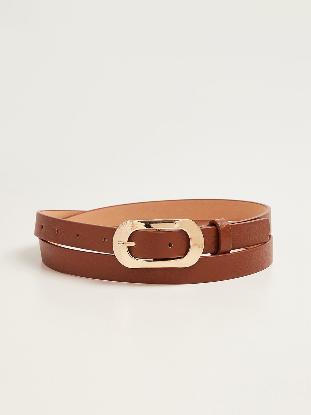 

Ginger by Lifestyle Women Brown Solid Slim Belt