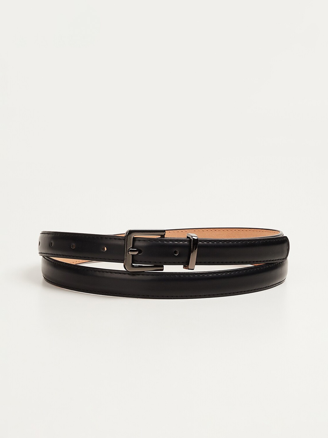 

Ginger by Lifestyle Women Black Solid Slim Belt