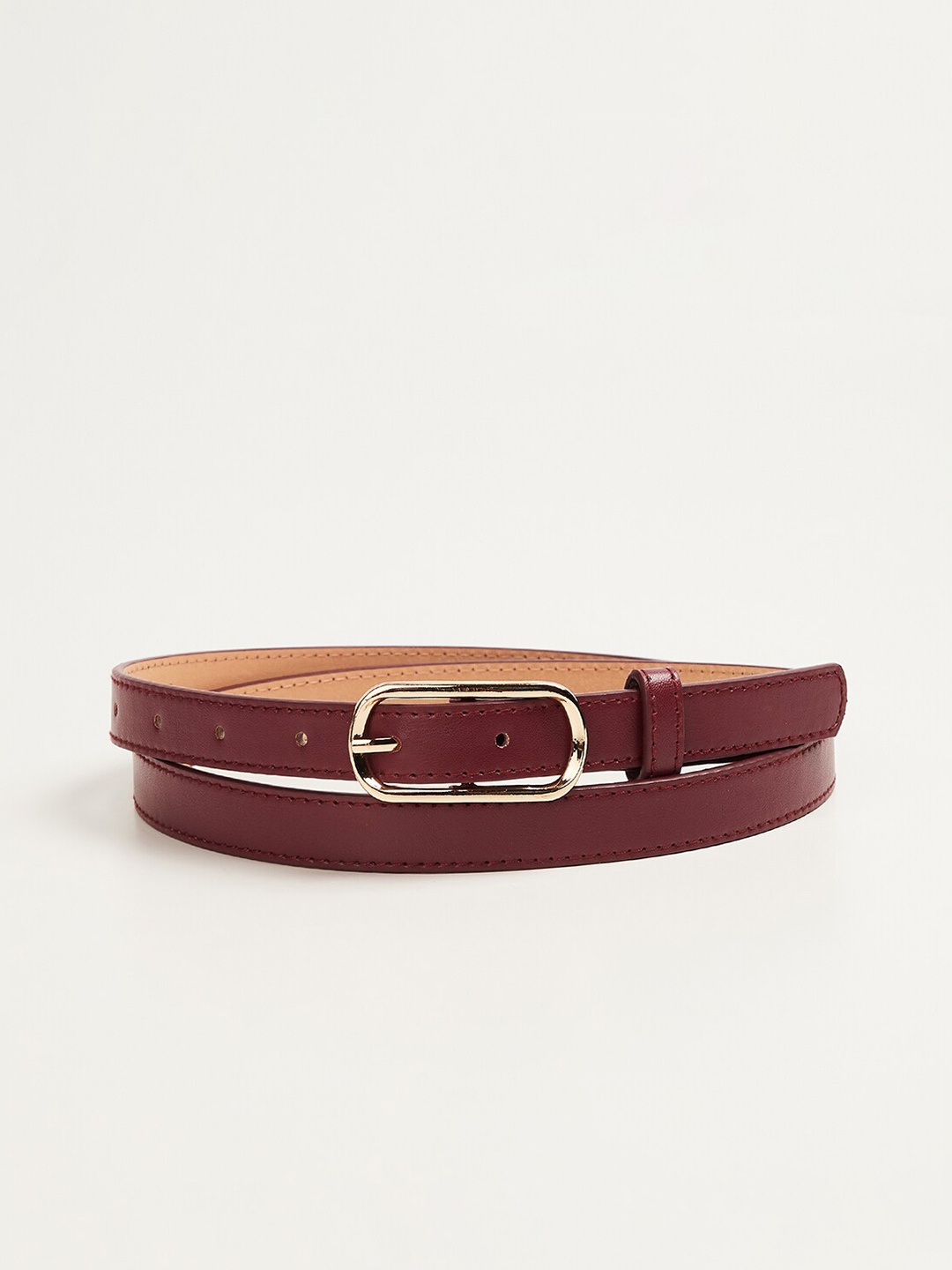 

Ginger by Lifestyle Women Red Solid Slim Belt