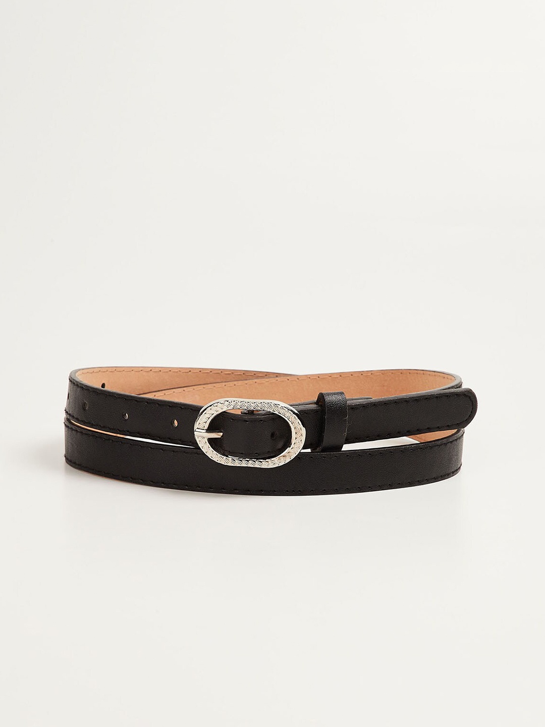 

Ginger by Lifestyle Women Black Solid Slim Belt