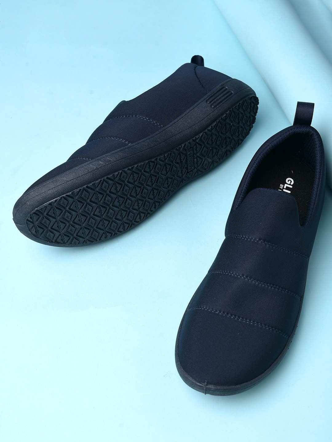 

Liberty Women Blue Woven Design Slip-On Sneakers