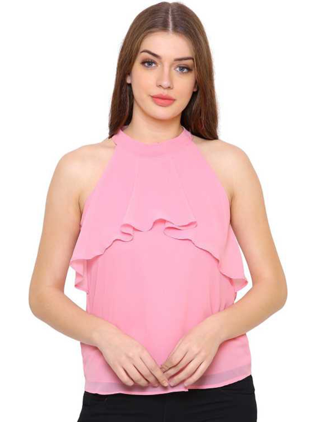 

La Aimee Pink Solid Top