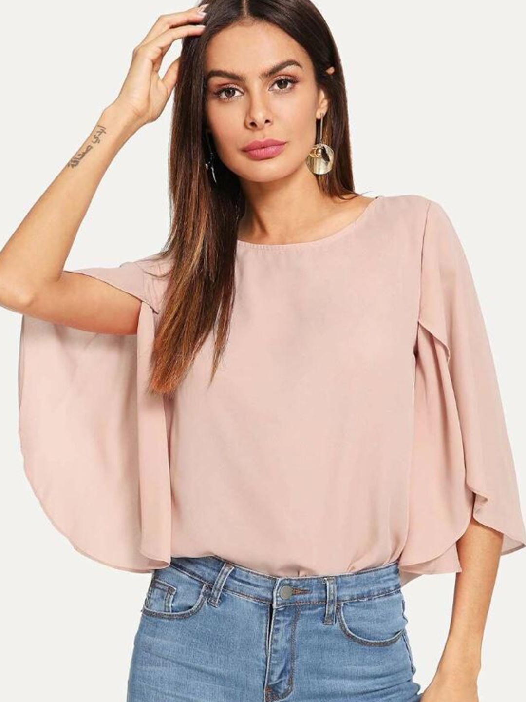 

La Aimee Pink Solid Top