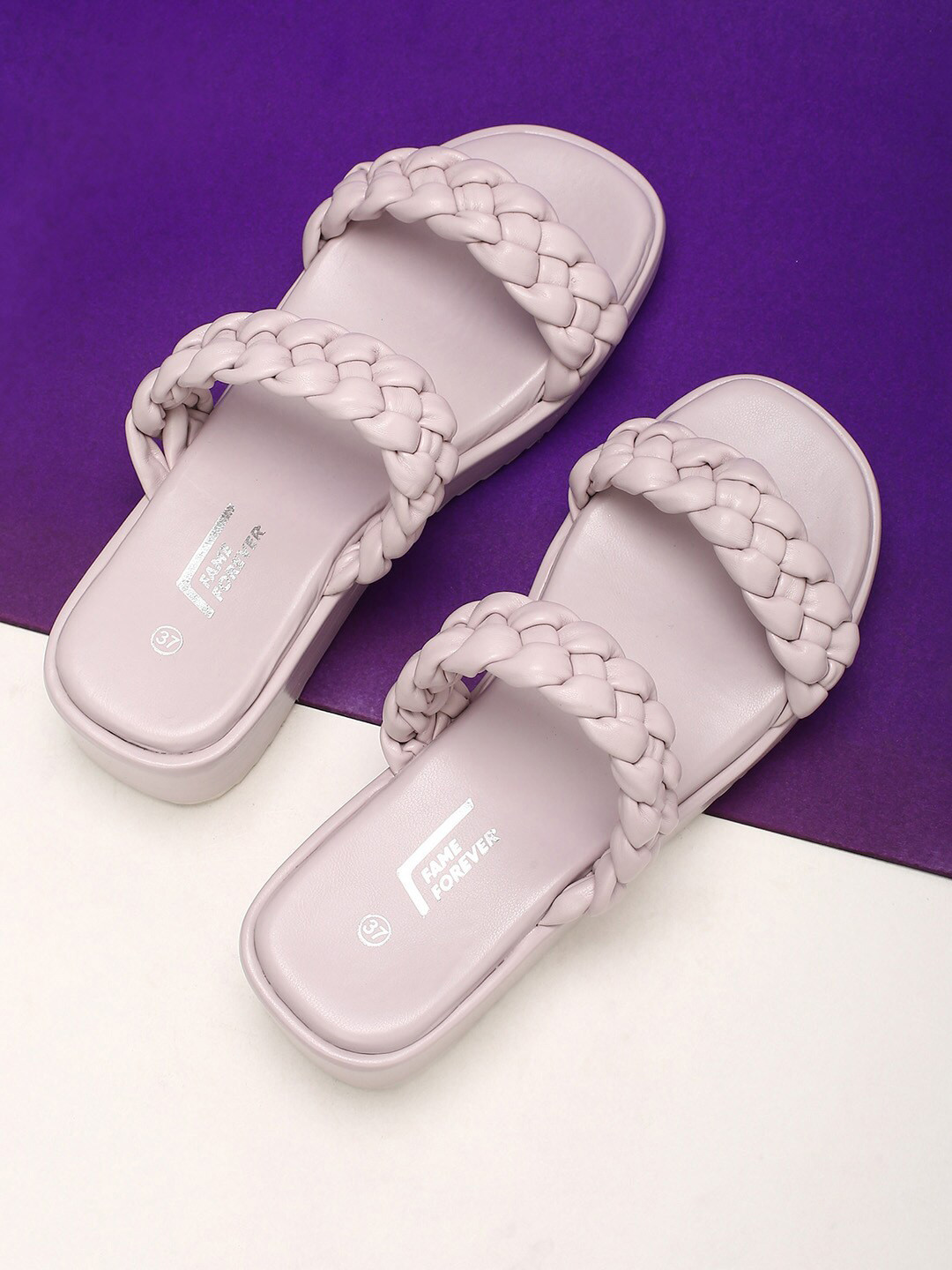 

Fame Forever by Lifestyle Girls Purple Open Toe Flats