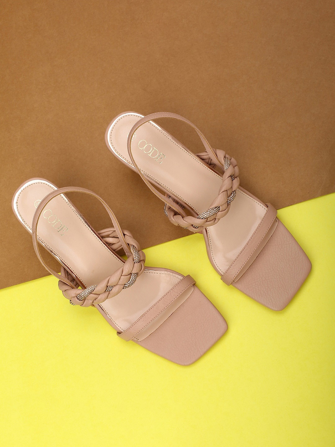 

CODE by Lifestyle Pink Embellished Party Block Heels