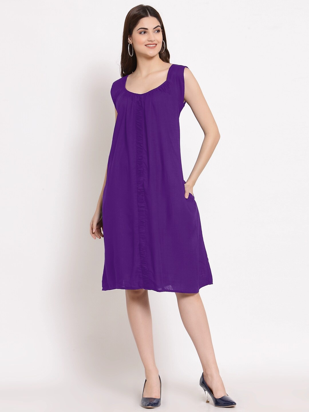 

PATRORNA Women Purple Nightdress