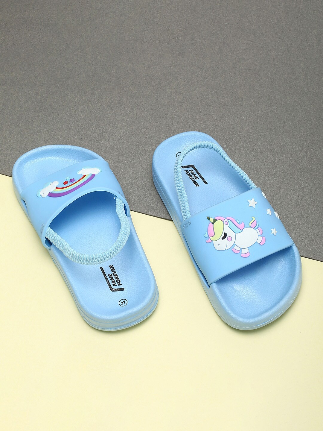 

Fame Forever by Lifestyle Girls Printed Sliders, Blue