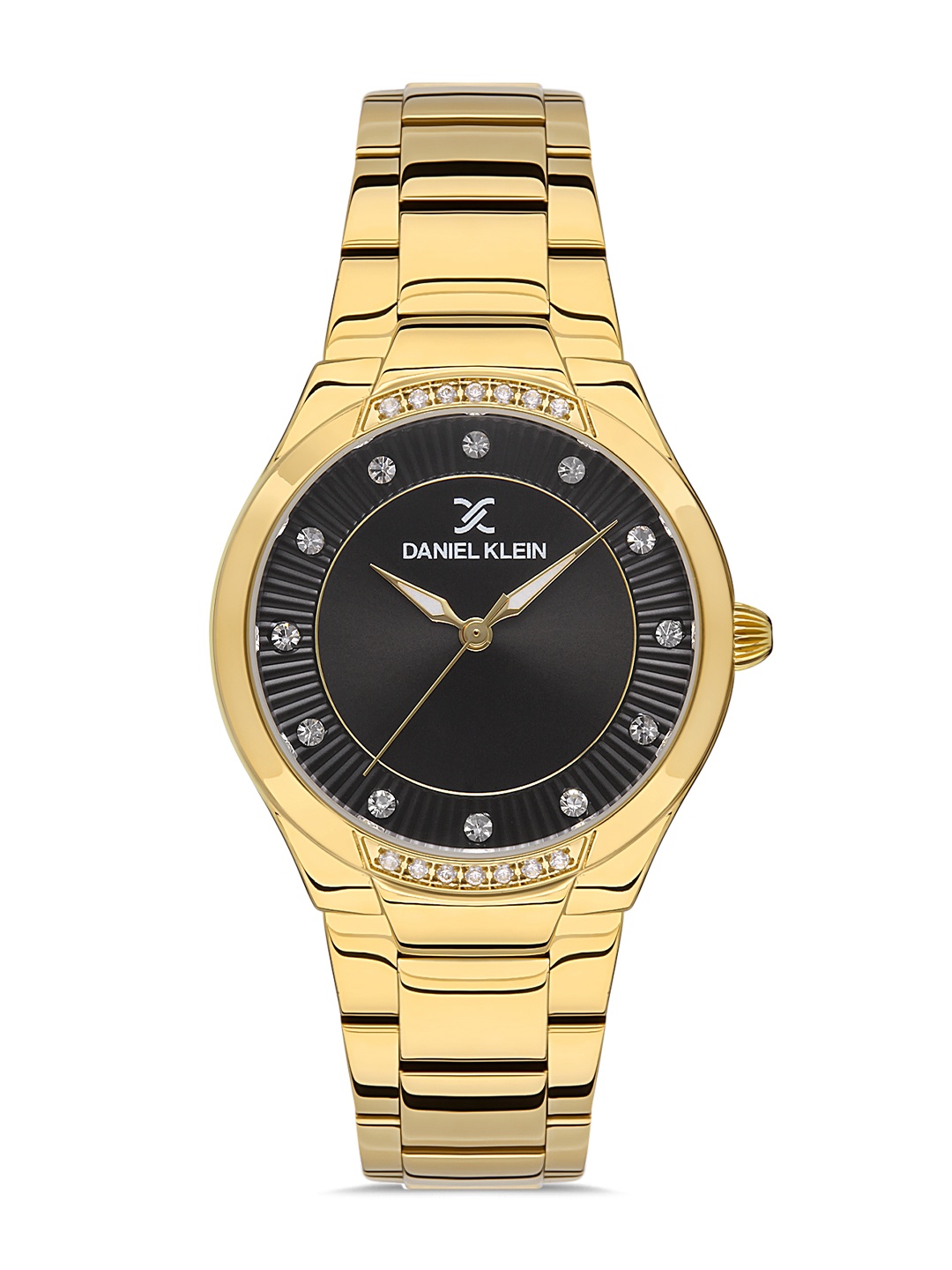 

Daniel Klein Premium Women Black Dial & Gold Straps Analogue Watch DK.1.13216-2