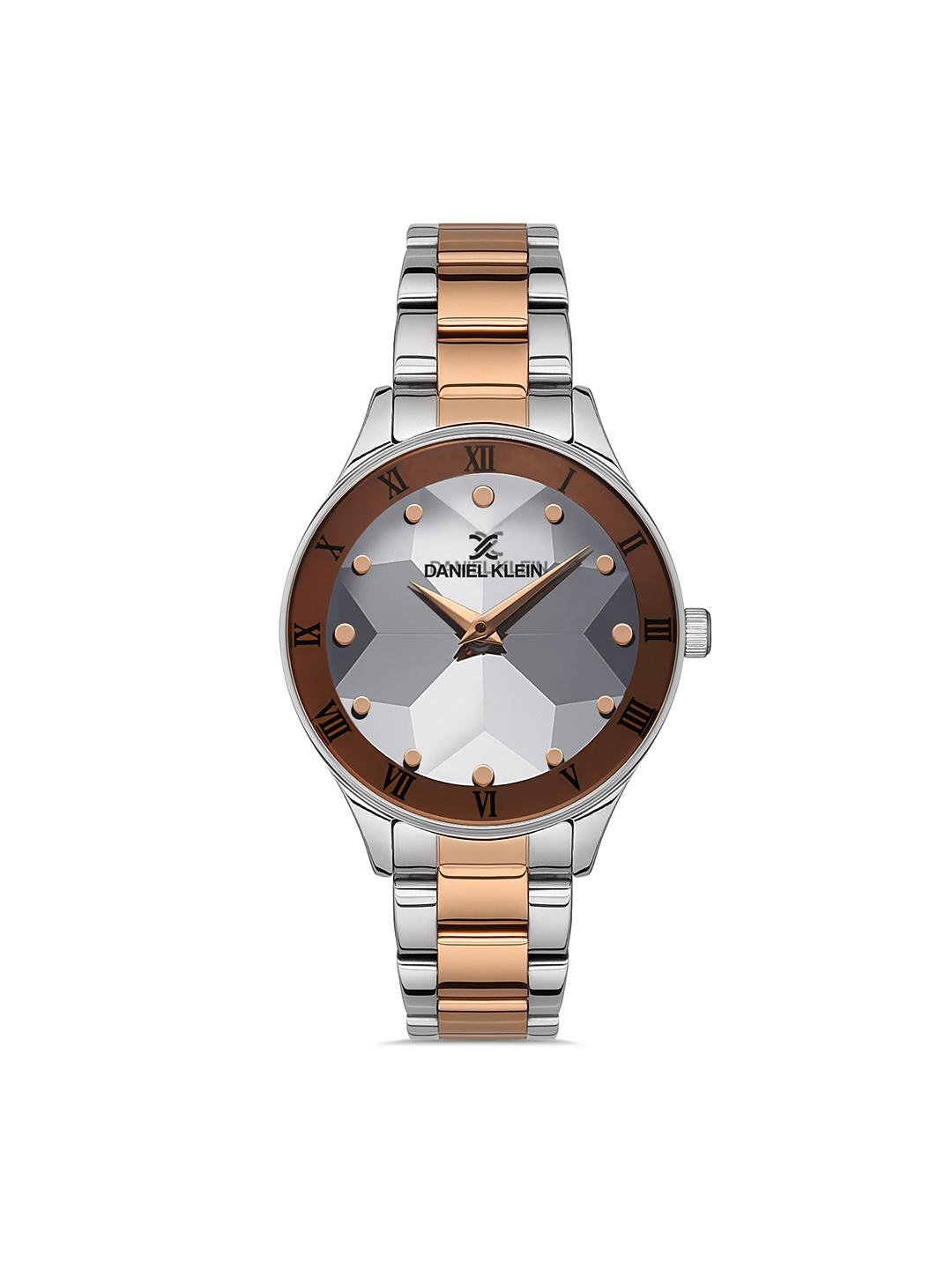 

Daniel Klein Premium Women Silver & Gold-Toned Dial & Strap Analogue Watch DK.1.13240-2