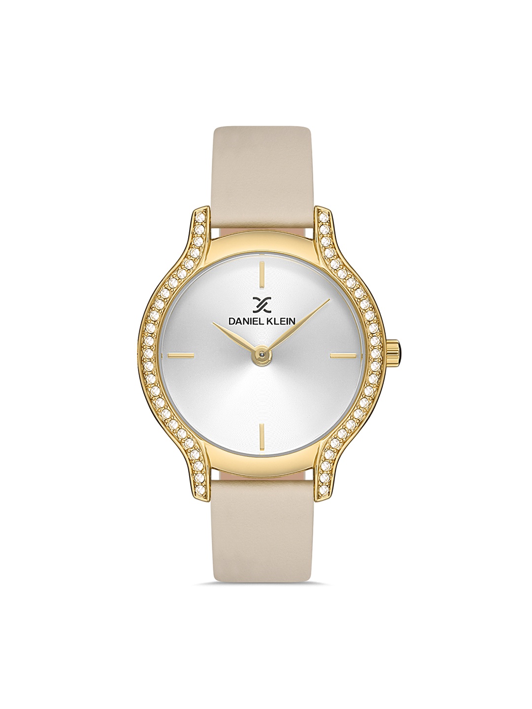 

Daniel Klein Women Silver-Toned Dial & Beige Leather Straps Analogue Watch DK.1.13209-3