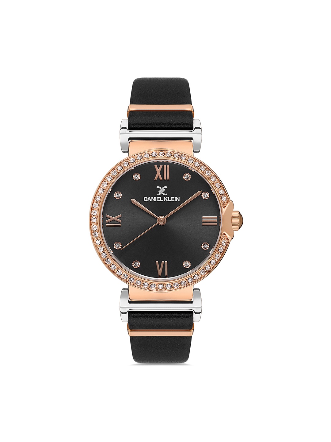 

Daniel Klein Premium Women Black Dial & Black Leather Straps Analogue Watch