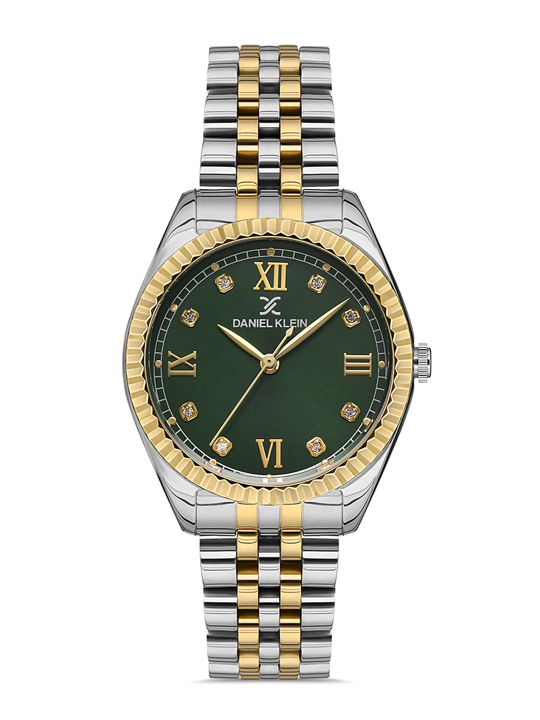 

Daniel Klein Premium Women Green Embellished Dial & Strap Analogue Watch DK.1.13221-6