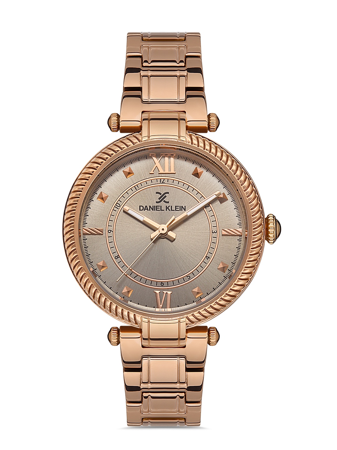 

Daniel Klein Premium Women Grey Dial & Rose Gold Toned Strap Analogue Watch DK.1.13213-6