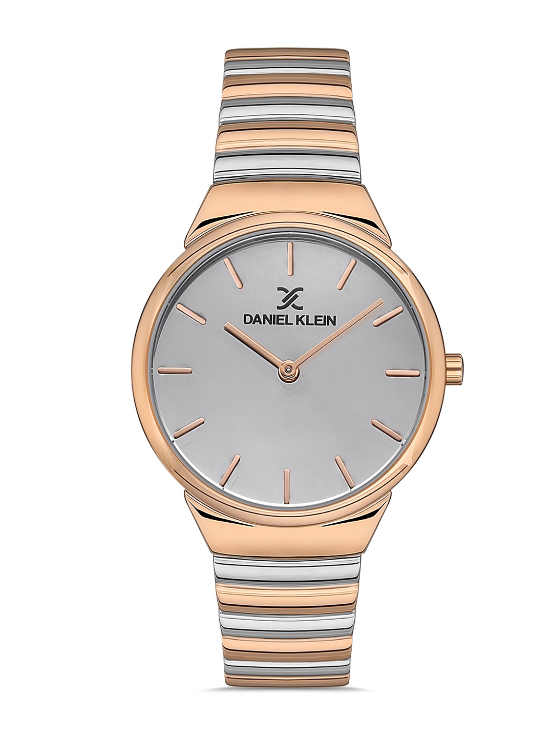 

Daniel Klein Premium Women Silver And Rose Gold Dial Strap Watch DK.1.13230-5