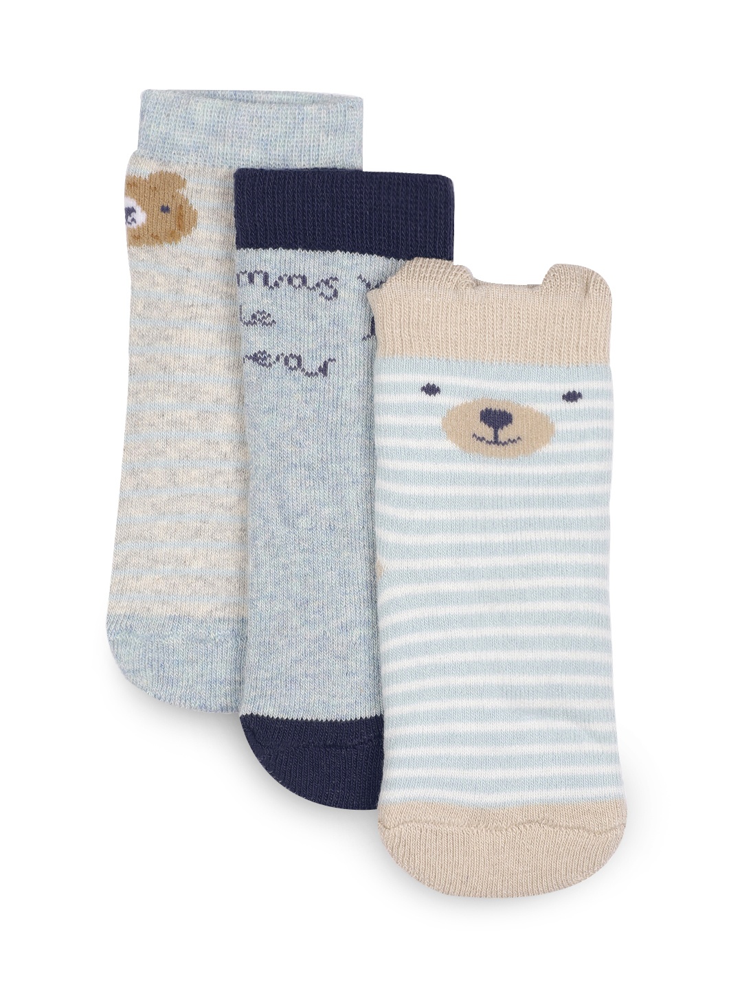 

mothercare Boys Pack of 3 Ankle Length Socks, Blue
