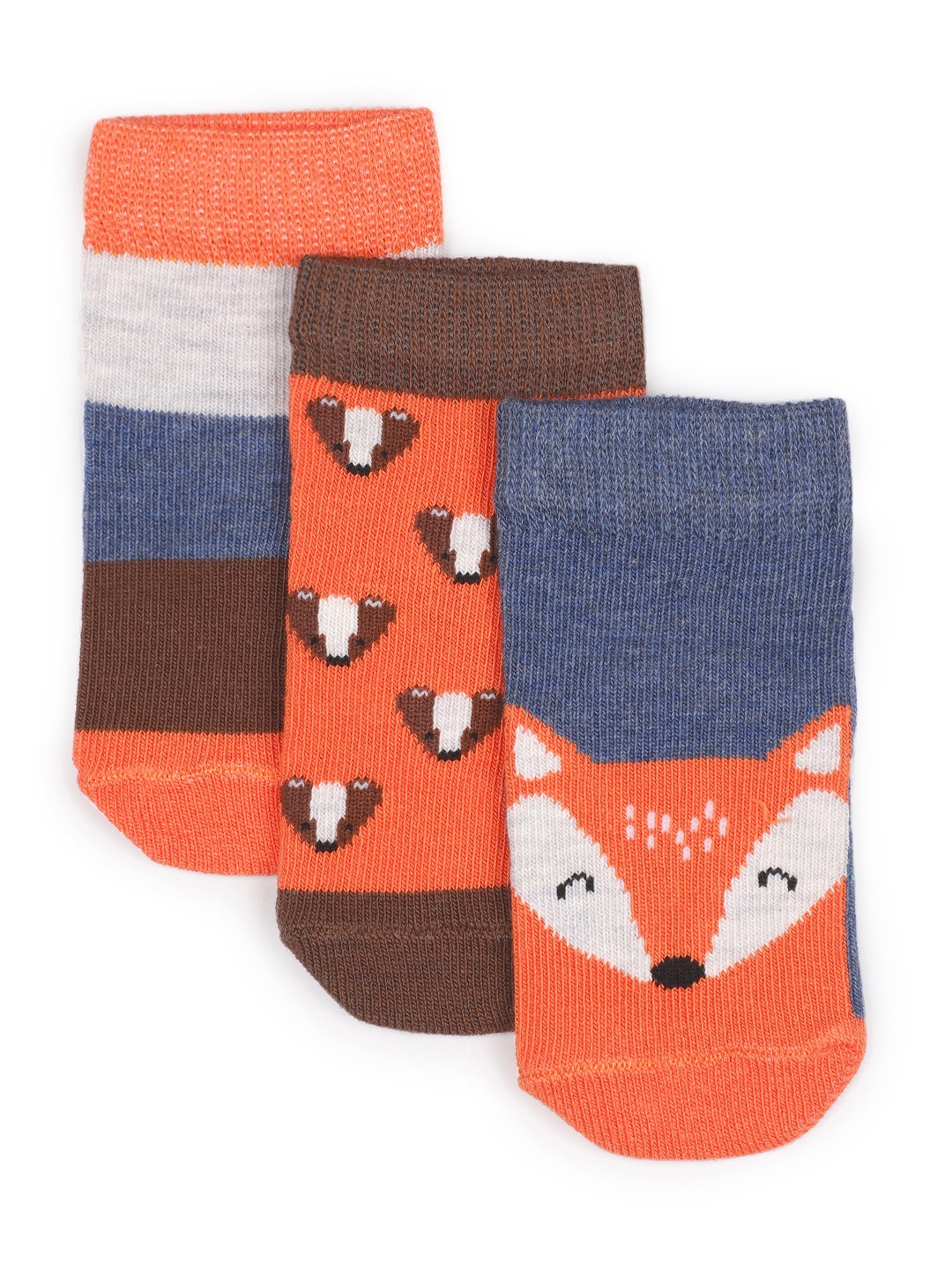

mothercare Boys Pack of 3 Ankle Length Socks, Orange