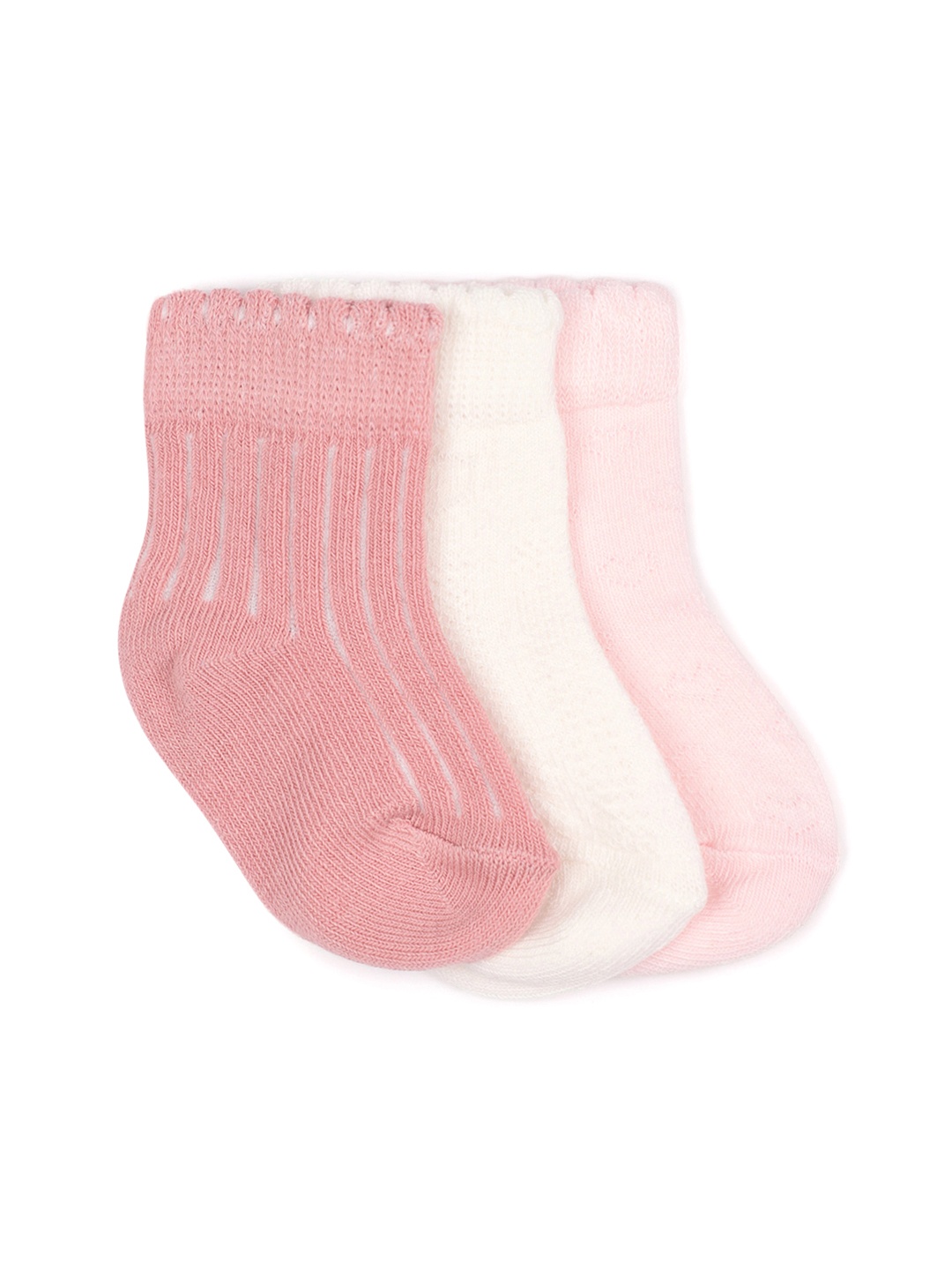 

mothercare Girls Pack of 3 Ankle Length Socks, Pink