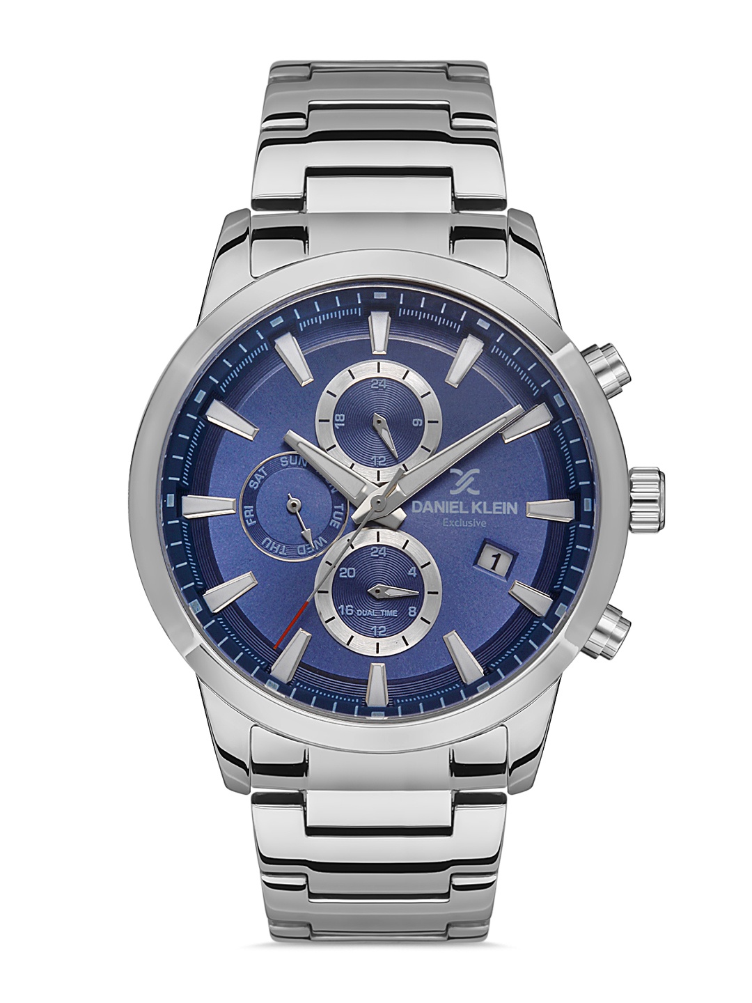 

Daniel Klein Exclusive Men Blue Dial & Silver-Toned Strap Analogue Watch DK 1 13289-2_OR