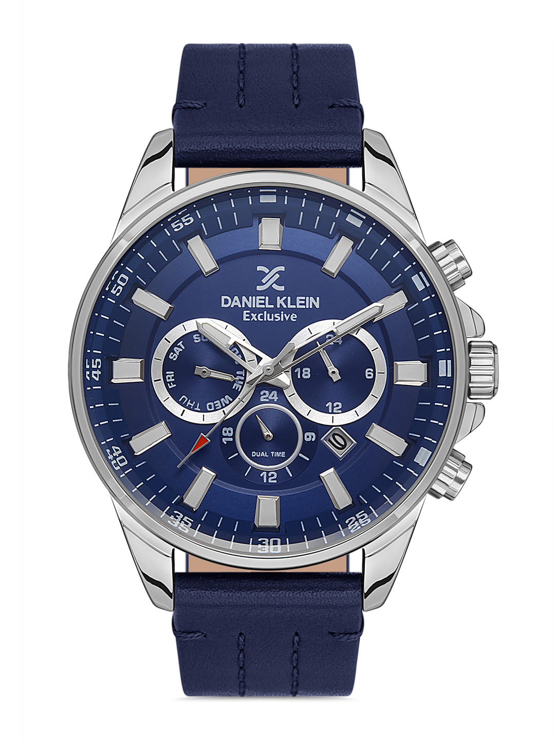 

Daniel Klein Exclusive Men Blue Dial & Blue Leather Strap Analogue Watch DK.1.13286-2_OR