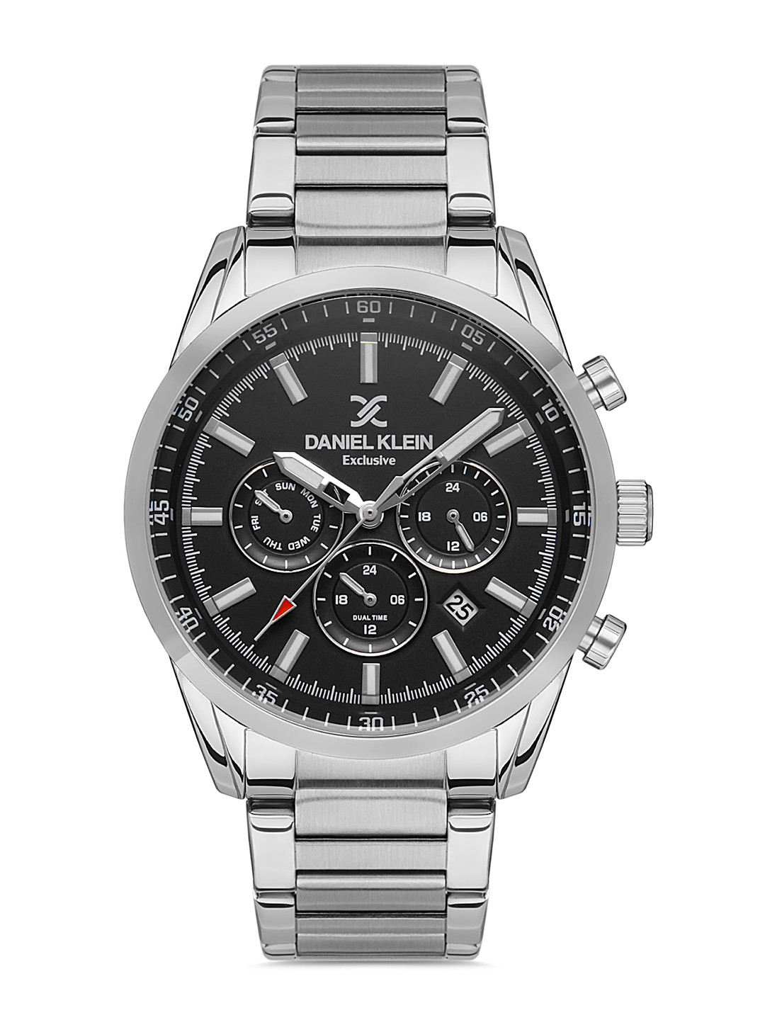 

Daniel Klein Exclusive Men Black Dial & Silver Toned Straps Analogue Watch DK.1.13311-1_OR
