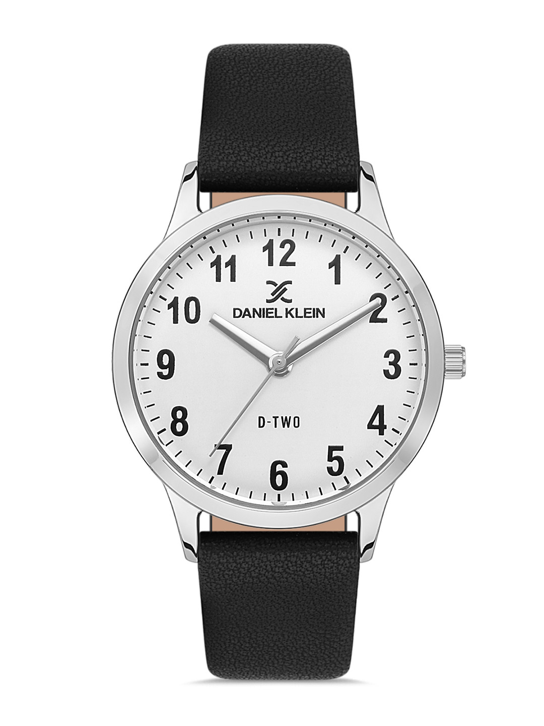

Daniel Klein D-Two Women White Dial & Black Leather Strap Analogue Watch DK 1 13305-1_OR