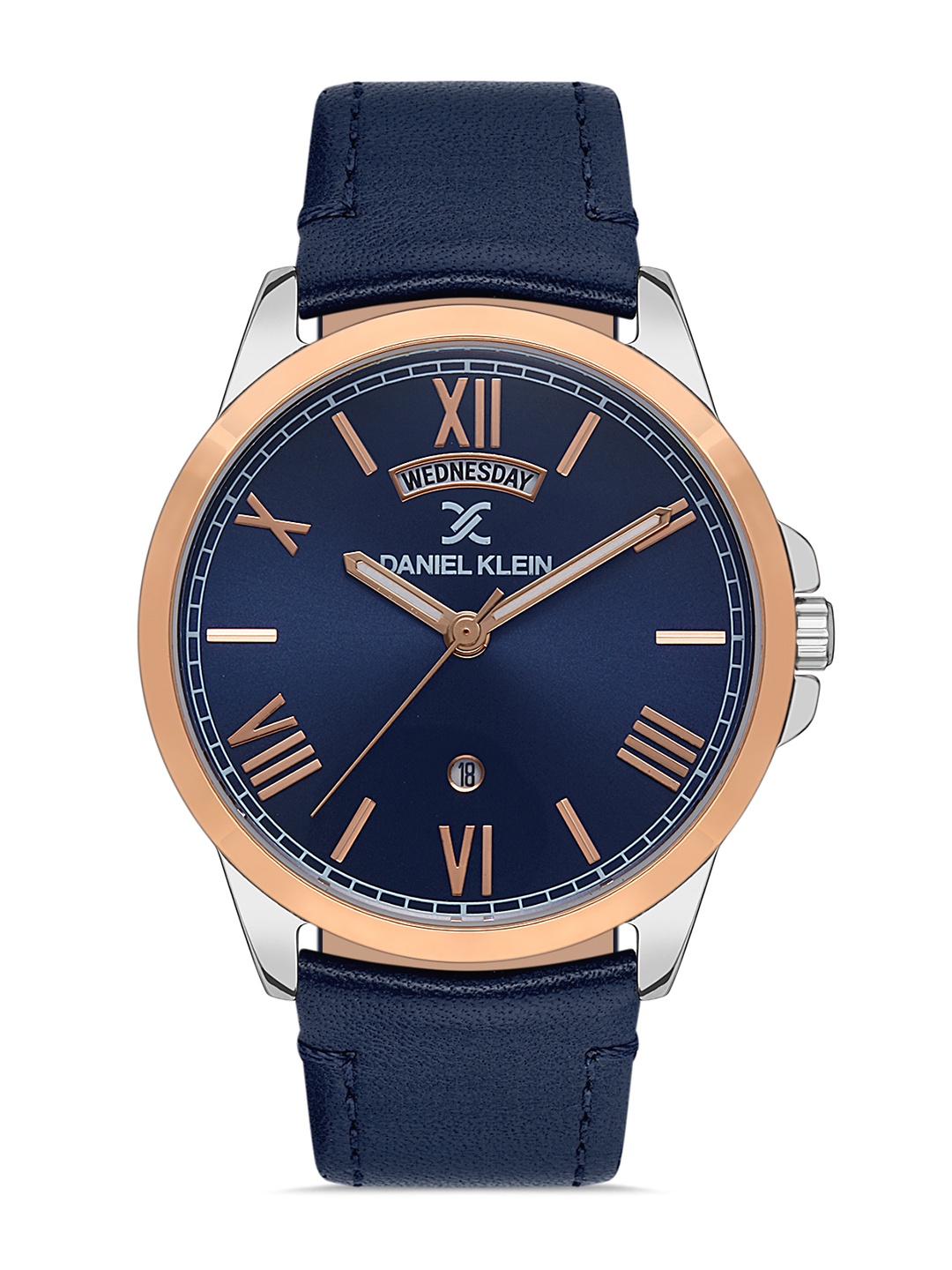 

Daniel Klein Men Blue Dial & Blue Leather Bracelet Style Straps Analogue Watch