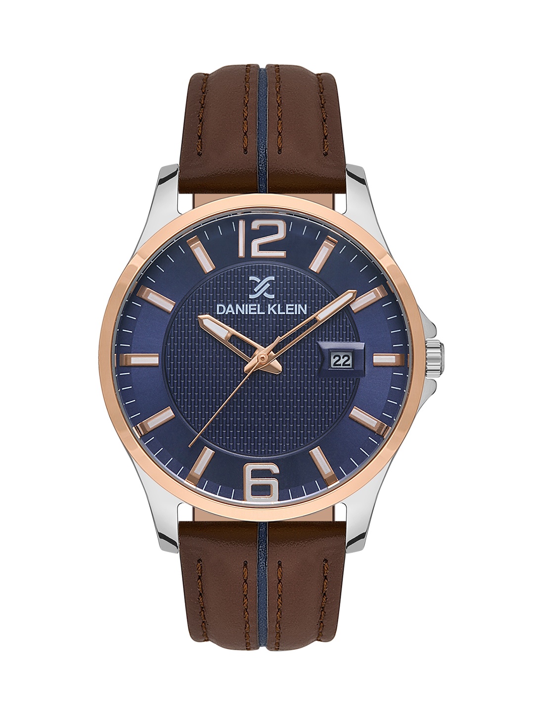 

Daniel Klein Premium Men Blue Patterned Dial Leather Straps Analogue Watch DK.1.13297-5_OR