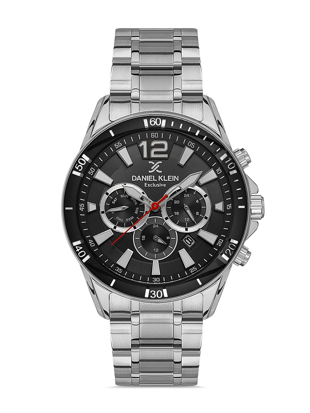 

Daniel Klein Men Black Dial & Silver Toned Bracelet Style Straps Analogue Watch