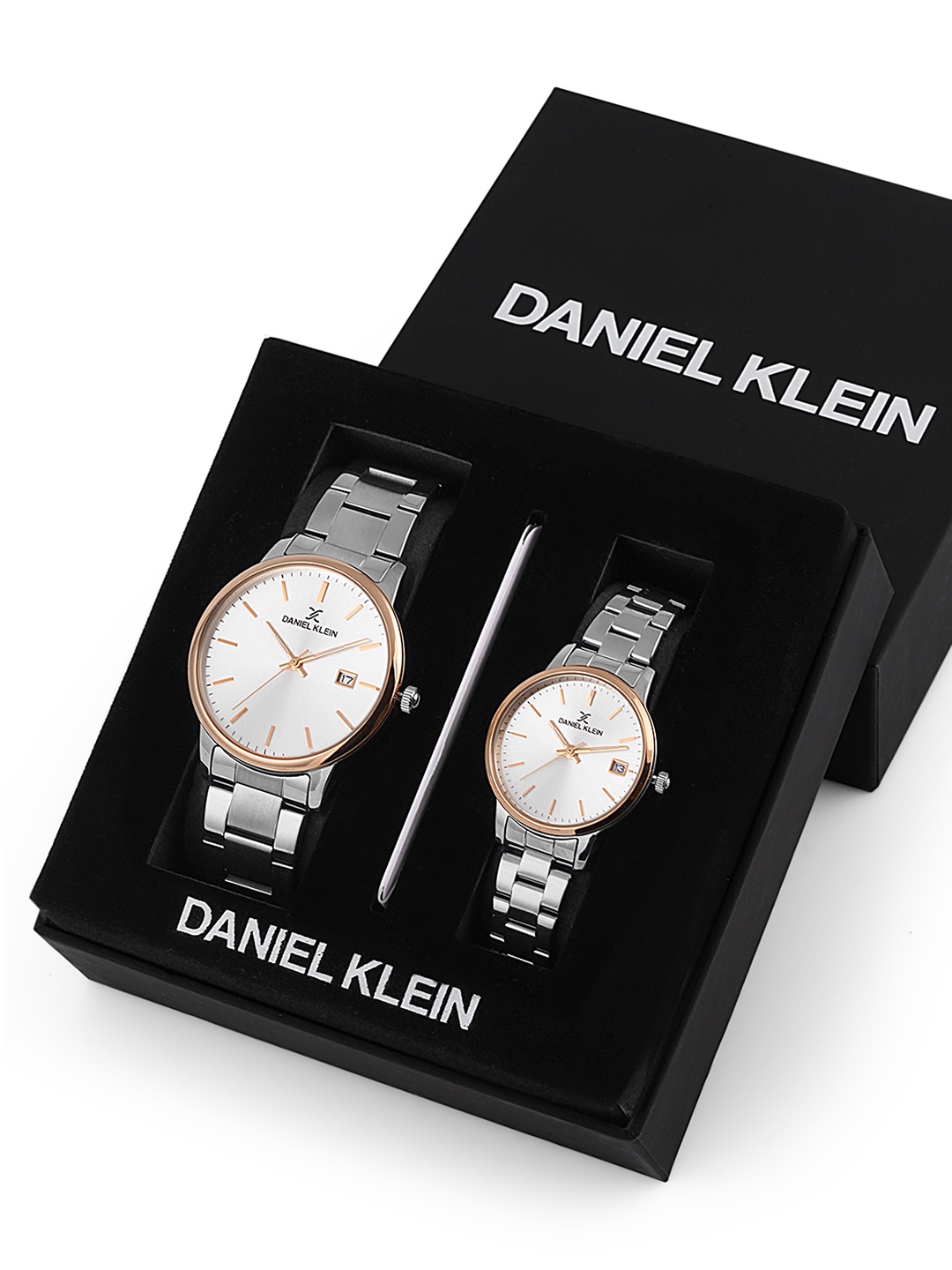 

Daniel Klein Silver-Toned Dial & Straps His & Her Analogue Watch DK.1.13298-4_OR