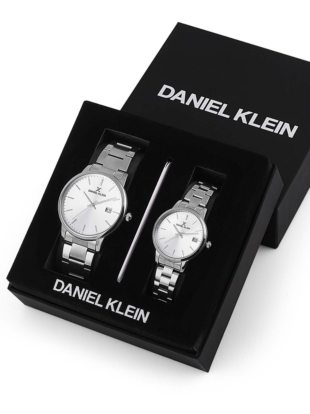 

Daniel Klein Silver-Toned Dial & Strap His & Her Analogue Watch DK.1.13298-1_OR