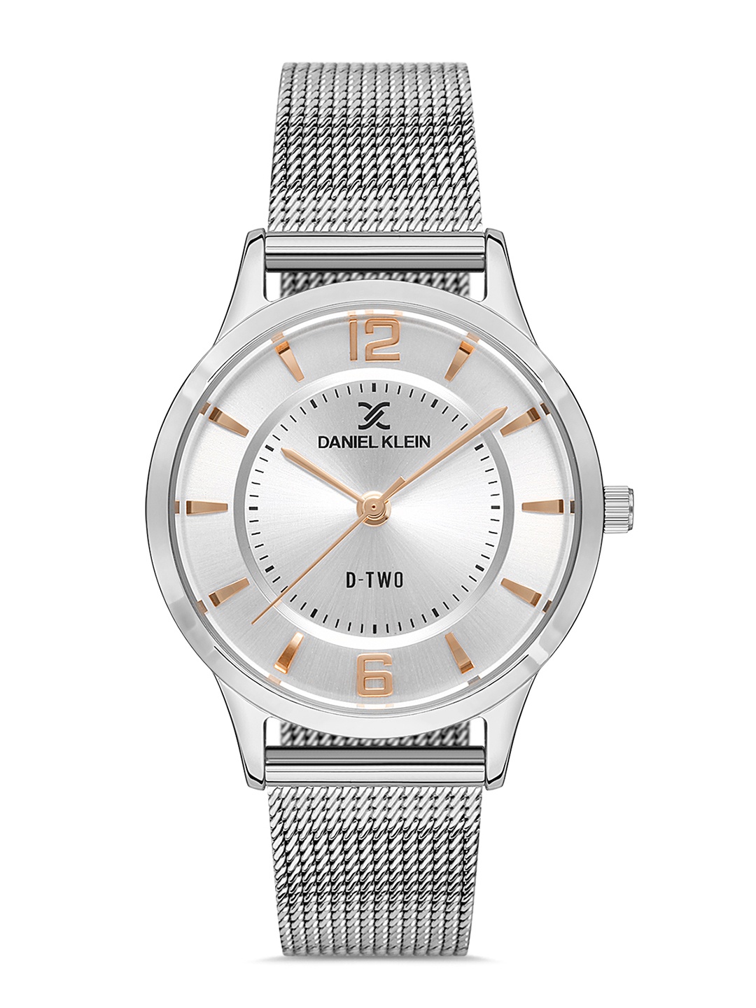 

Daniel Klein D-Two Women Silver-Toned Dial & Bracelet Strap Analogue Watch DK.1.13306-4_OR