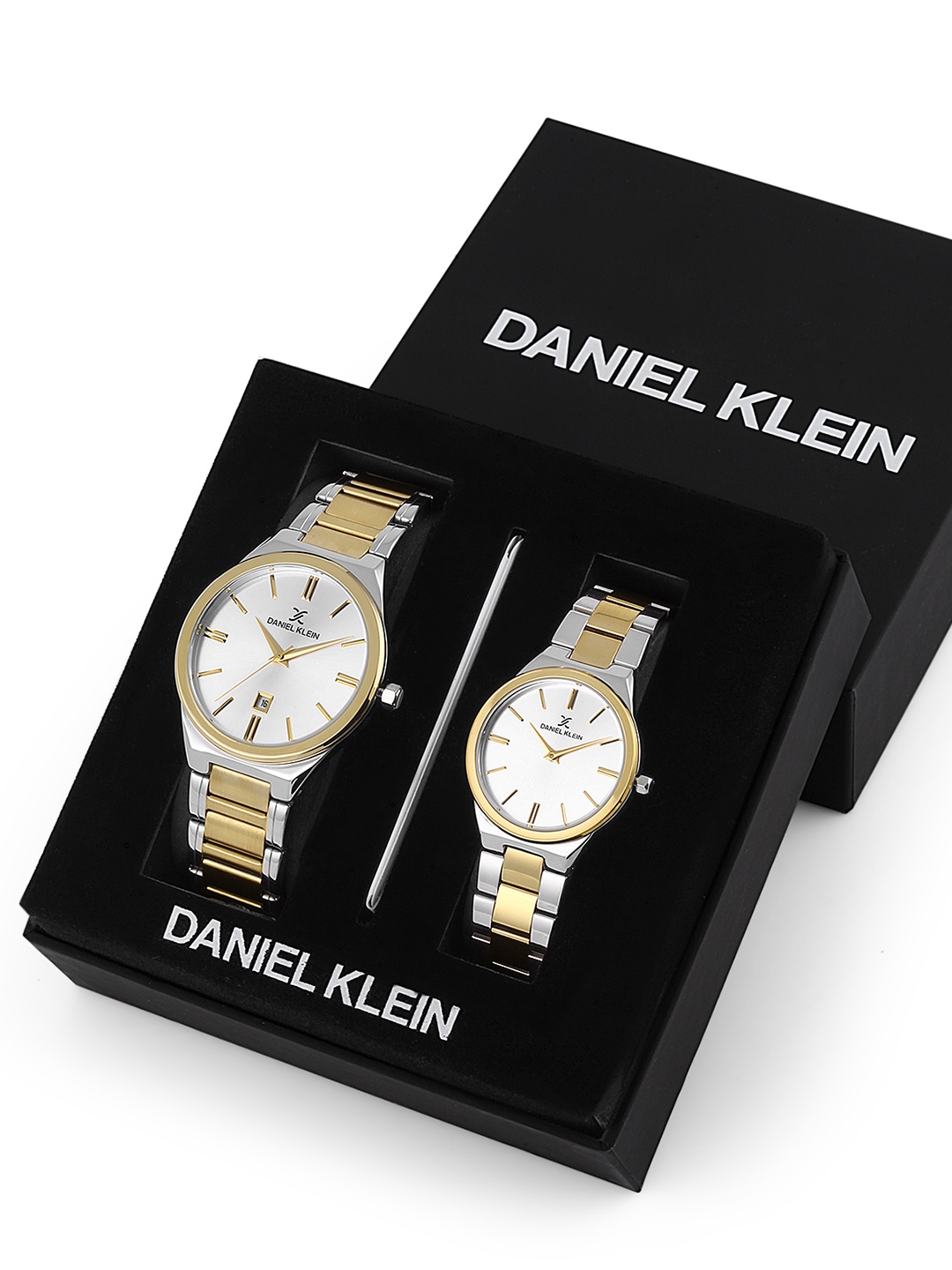 

Daniel Klein Silver-Toned Dial & Straps His & Her Analogue Watch DK 1 13317-4_OR