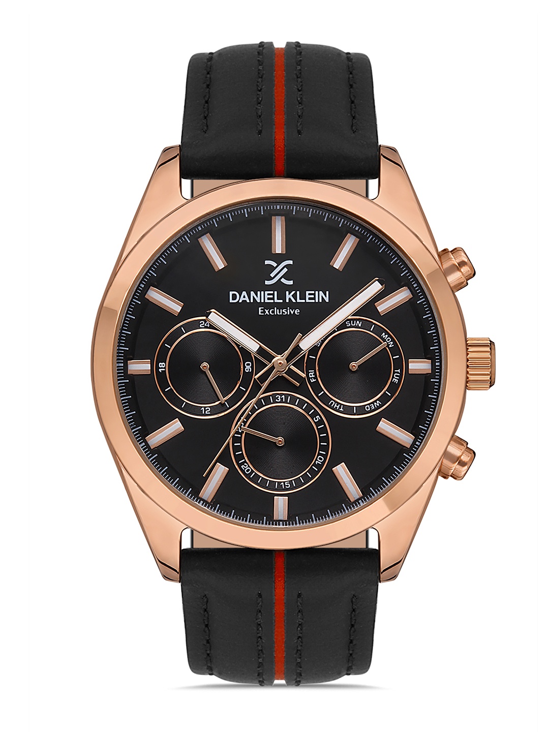 

Daniel Klein Exclusive Men Black Dial & Leather Straps Analogue Watch DK.1.13314-4_OR