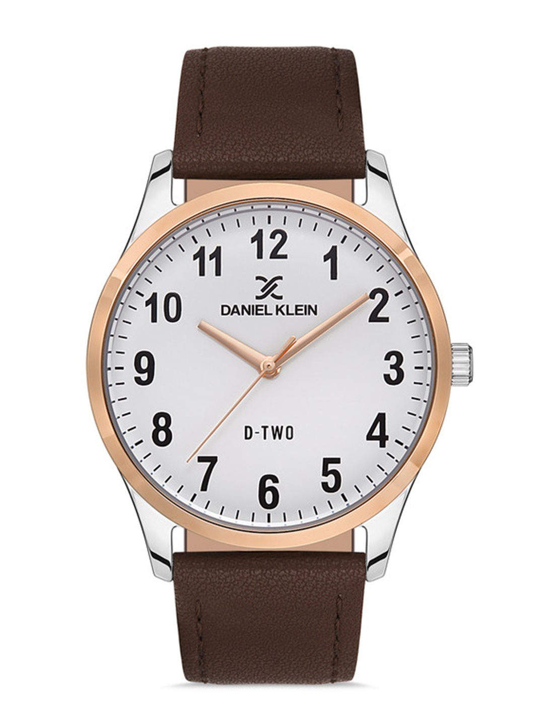 

Daniel Klein D-Two Men White Dial & Brown Straps Analogue Watch DK.1.13310-3_OR
