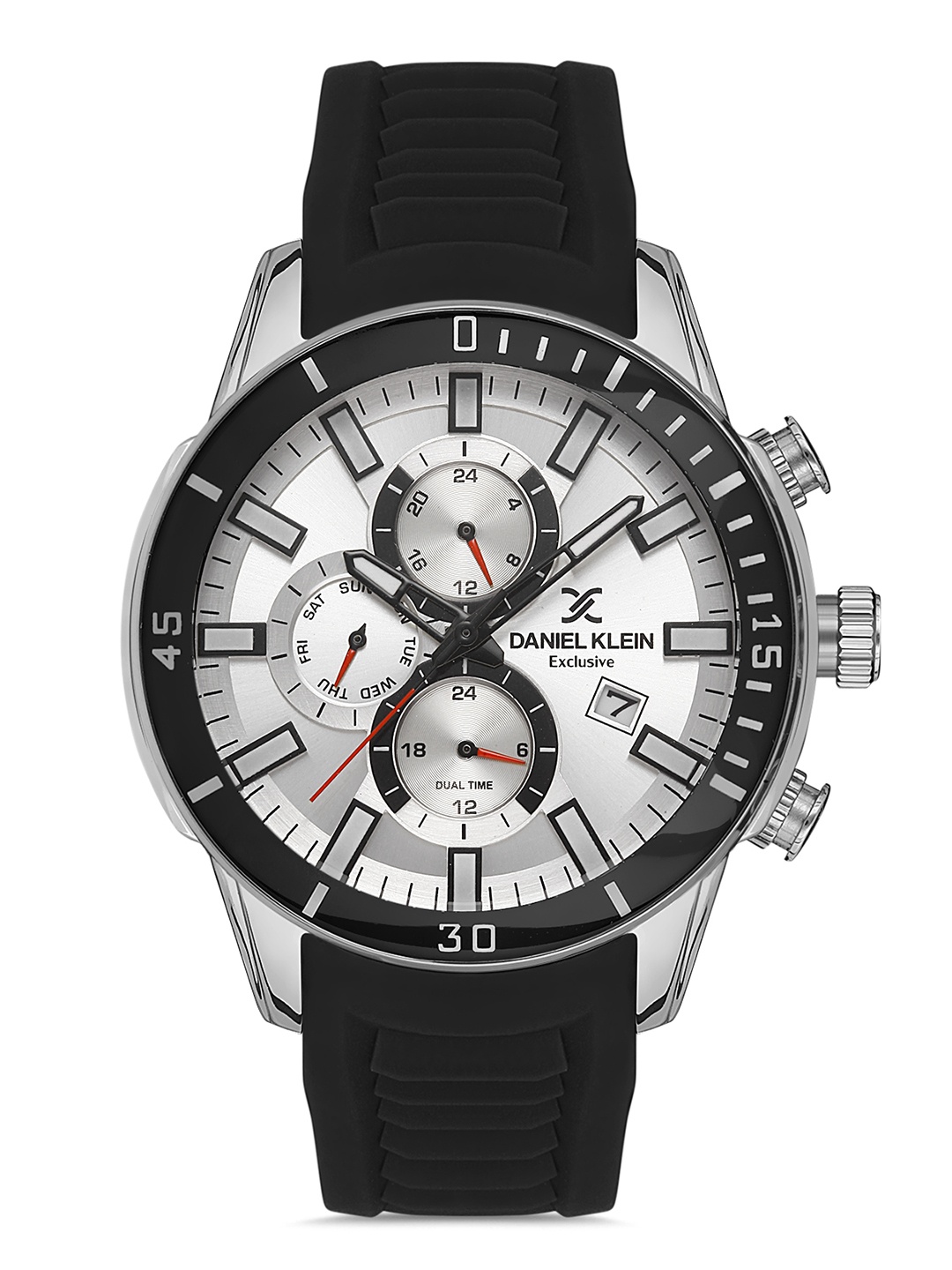 

Daniel Klein Exclusive Men Silver-Toned Dial & Black Straps Analogue Watch DK.1.13313-1_OR