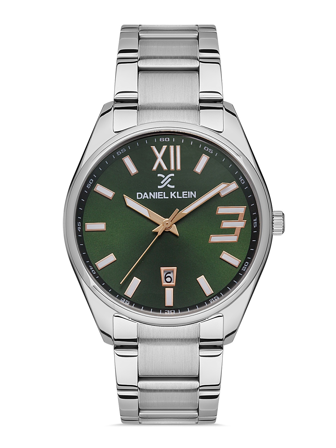 

Daniel Klein Premium Men Green Dial & Silver Toned Strap Analogue Watch DK.1.13294-5_OR