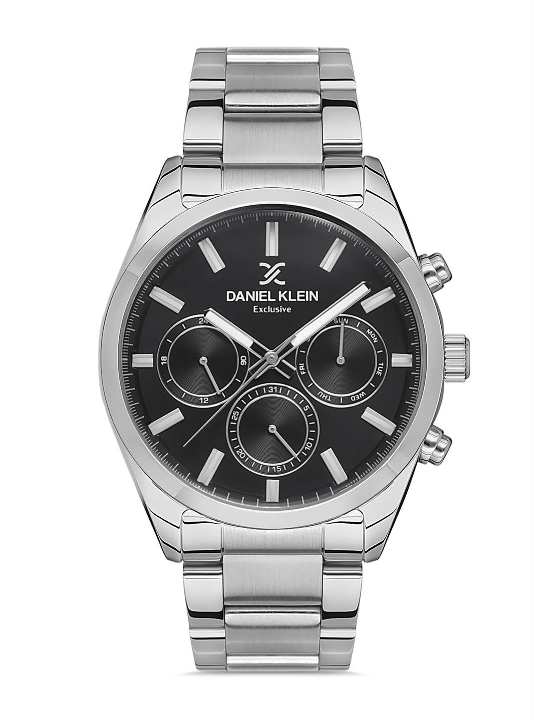 

Daniel Klein Exclusive Men Black Dial & Silver Toned Straps Analogue Watch DK.1.13315-2_OR