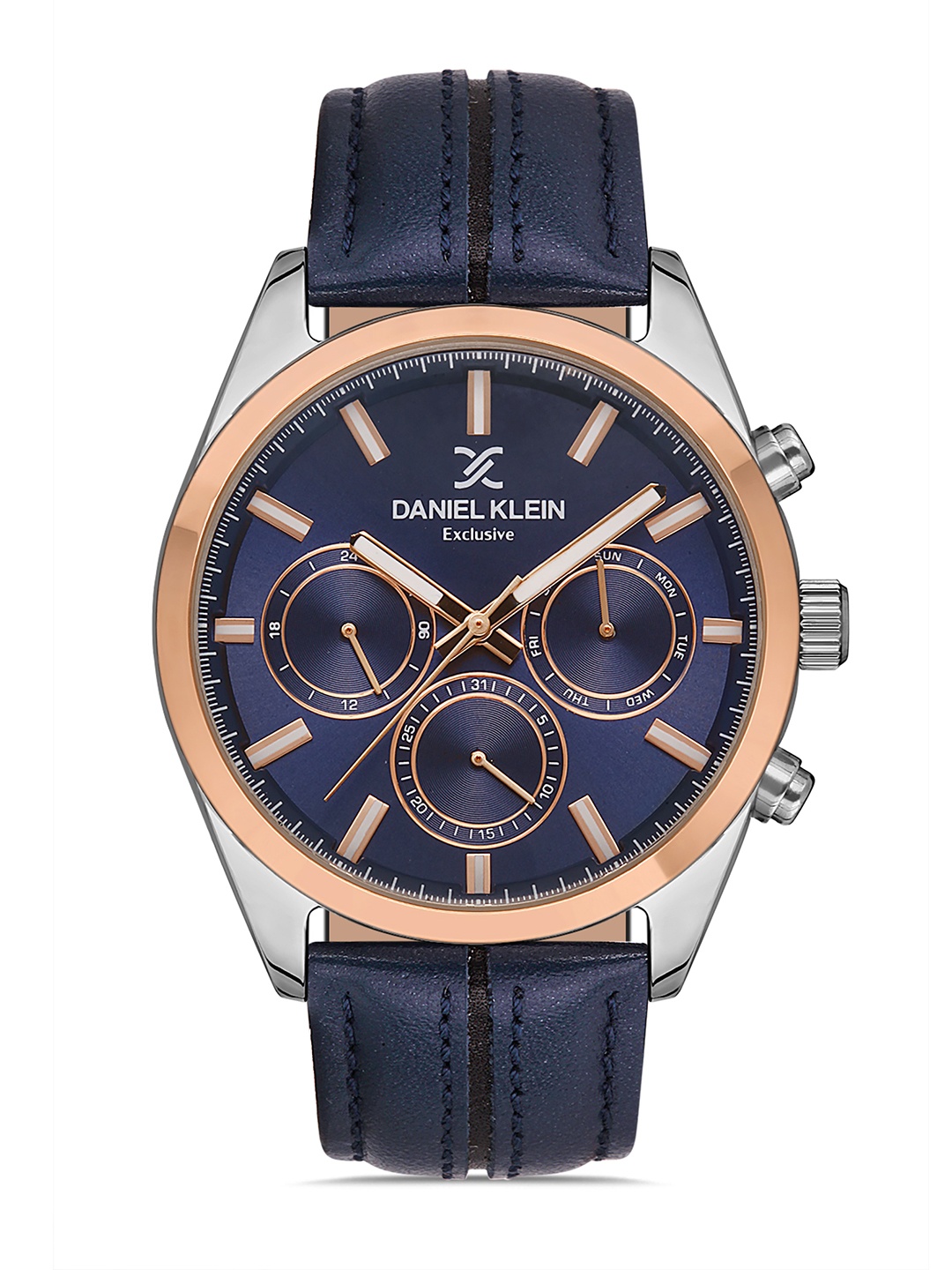 

Daniel Klein Exclusive Men Navy Blue Dial & Blue Straps Analogue Watch DK.1.13314-3