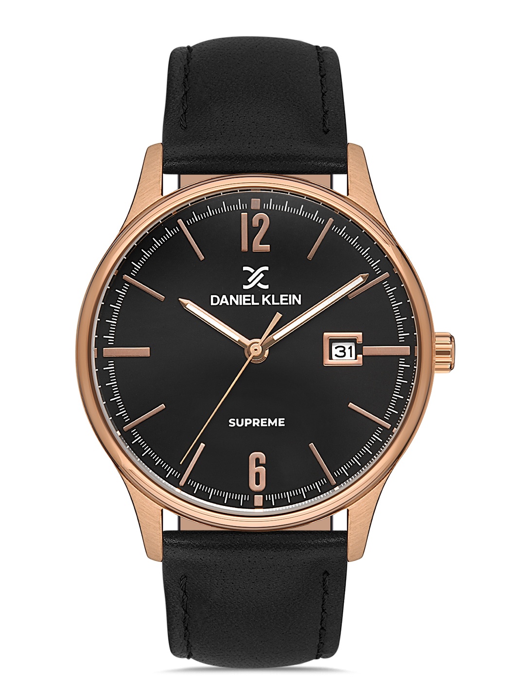 

Daniel Klein Supreme Men Black Dial & Leather Strap Analogue Watch DK.1.13287-5_OR
