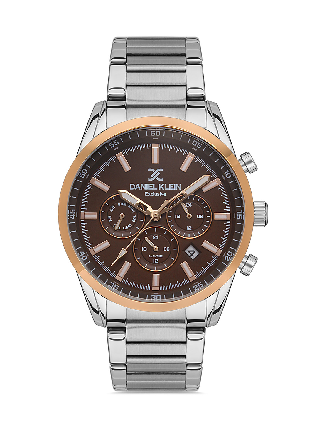 

Daniel Klein Exclusive Men Brown Dial & Silver Toned Strap Analogue Watch DK.1.13311-3