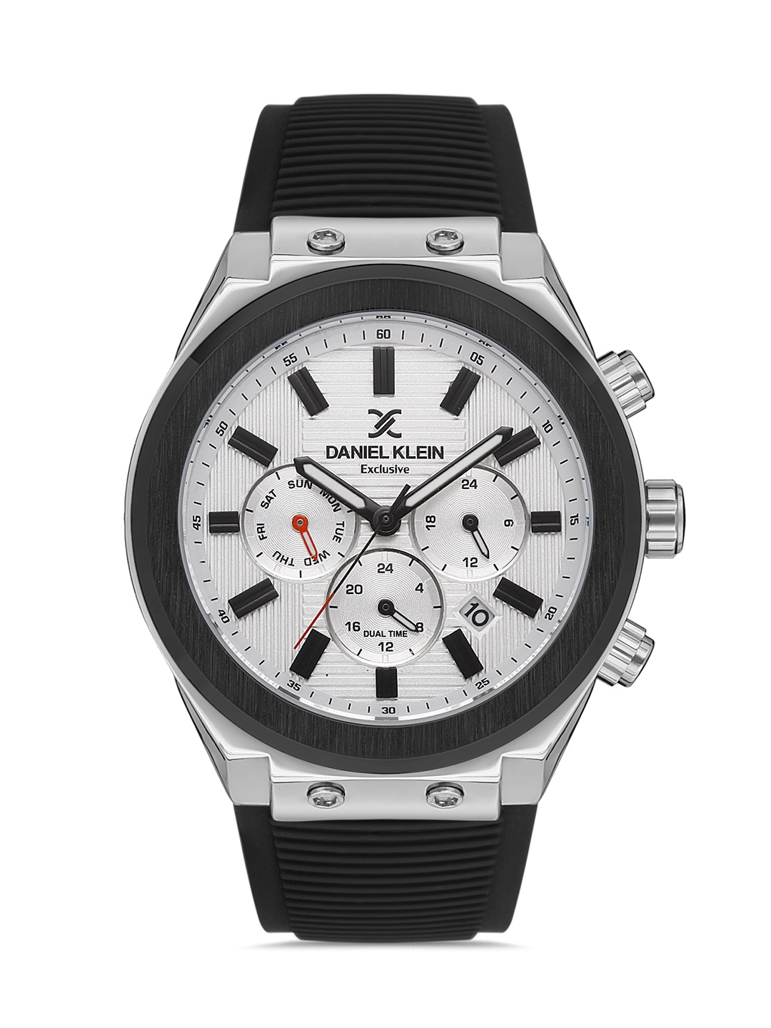 

Daniel Klein Exclusive Men Silver-Toned Dial & Black Straps Analogue Watch DK.1.13321-1_OR