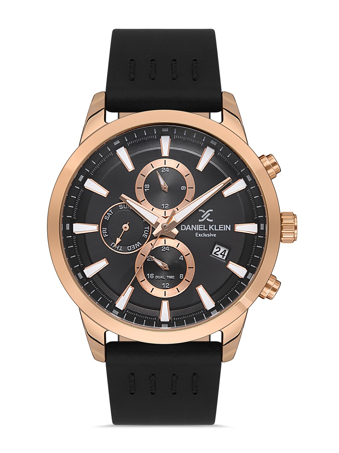 

Daniel Klein Exclusive Men Black Dial & Leather Strap Analogue Watch- DK.1.13290-3_OR
