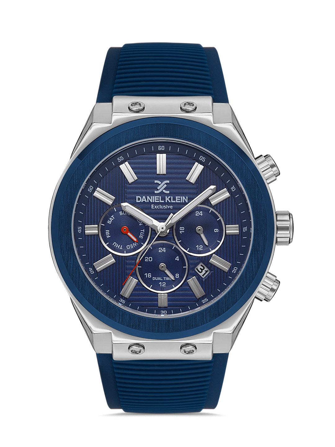 

Daniel Klein Exclusive Men Blue Dial & Silicon Straps Analogue Watch- DK.1.13321-3_OR