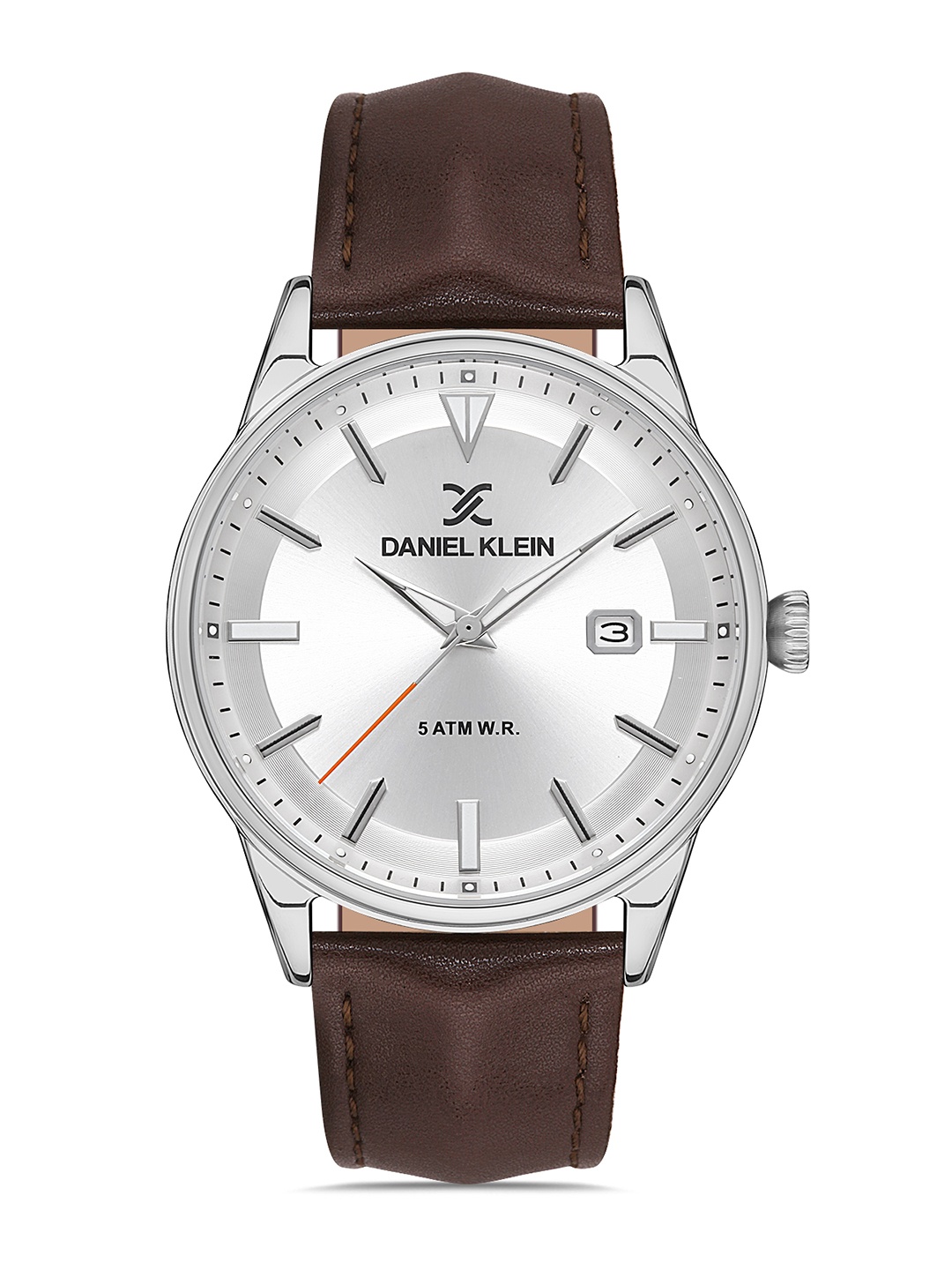 

Daniel Klein Premium Men Silver-Toned Dial & Brown Straps Analogue Watch- DK.1.13312-1_OR