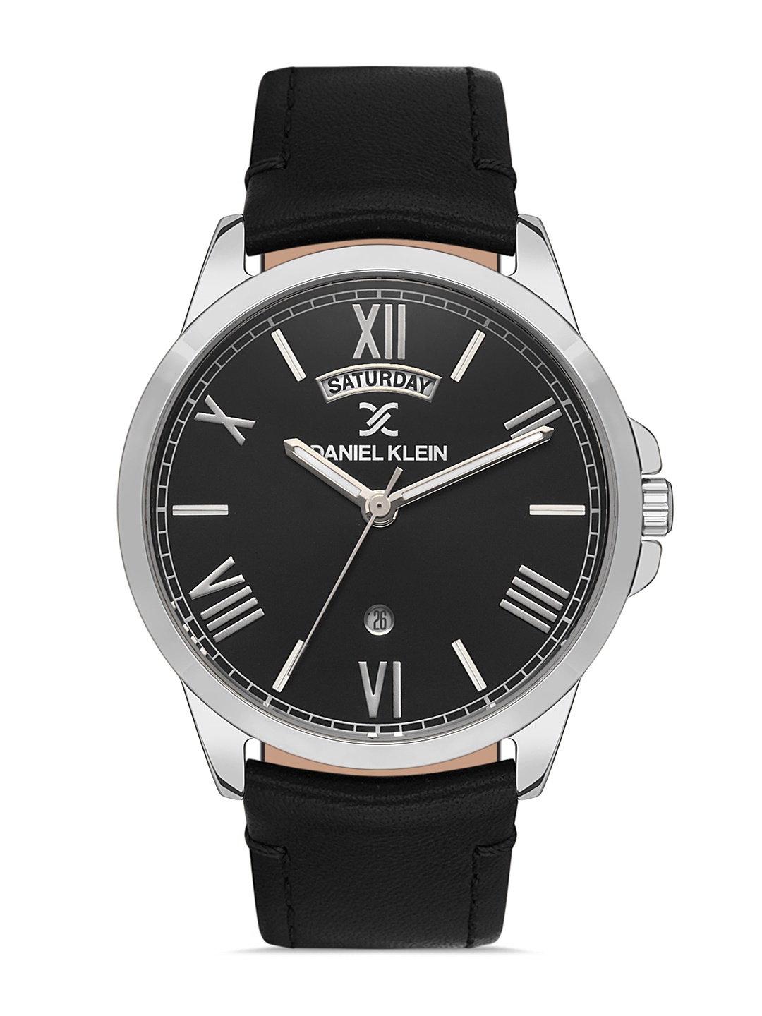 

Daniel Klein Men Black Dial & Black Leather Straps Analogue Watch DK.1.13325-2_OR