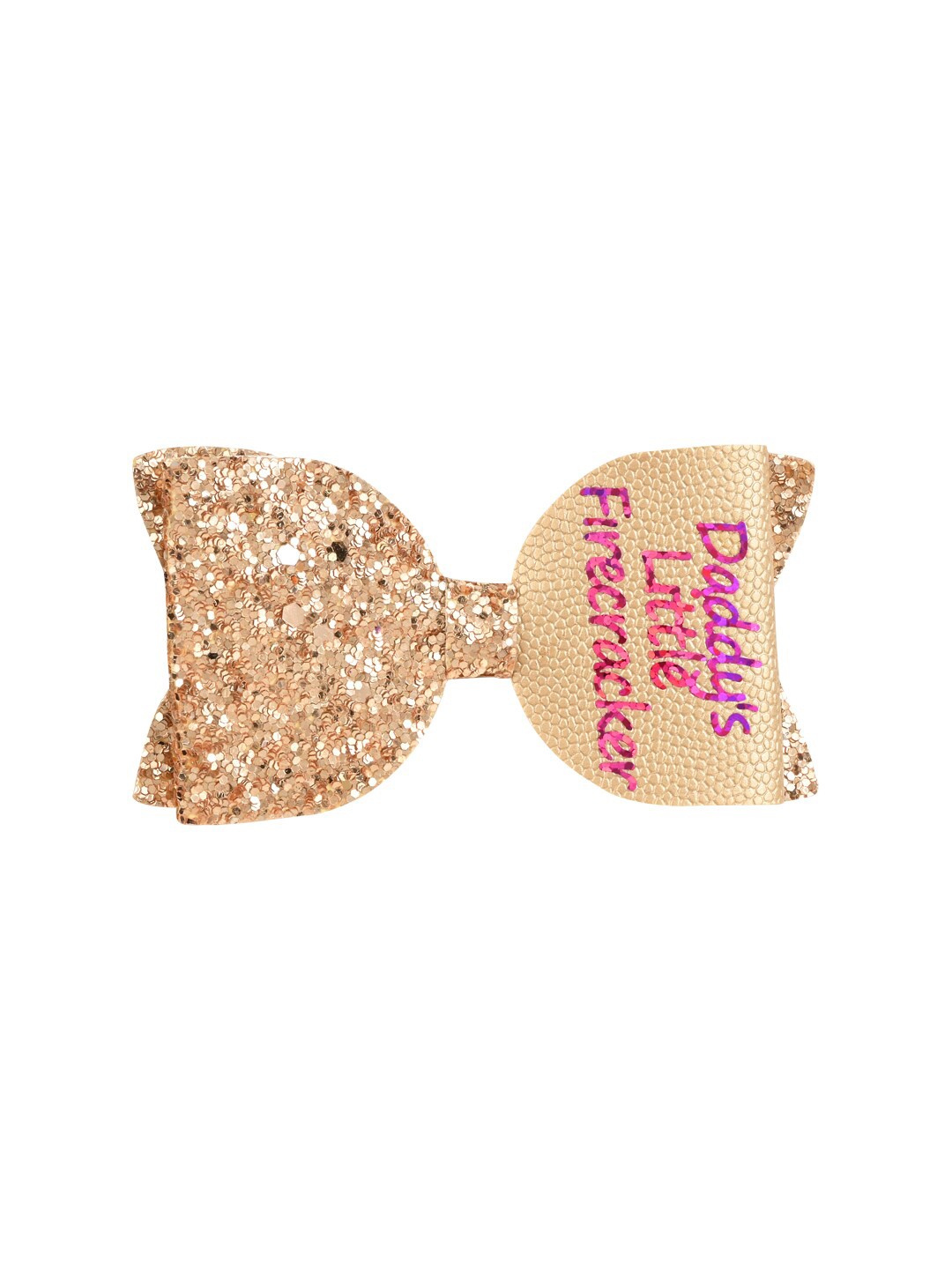

Aye Candy Girls Gold-Toned & Pink Alligator Hair Clip