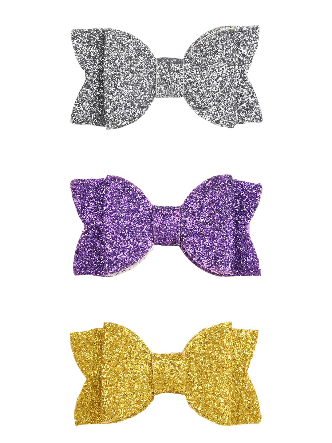 

Aye Candy Girls Set of 3 Alligator Hair Clips, Gold